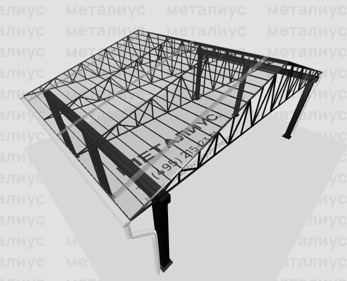 Навес 7 x 5 м
