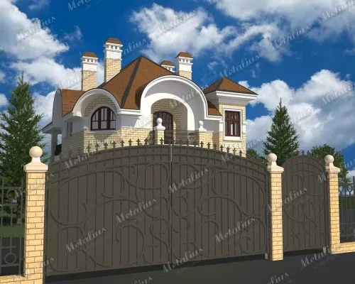 Кованые ворота V1 в Москве и Московской области