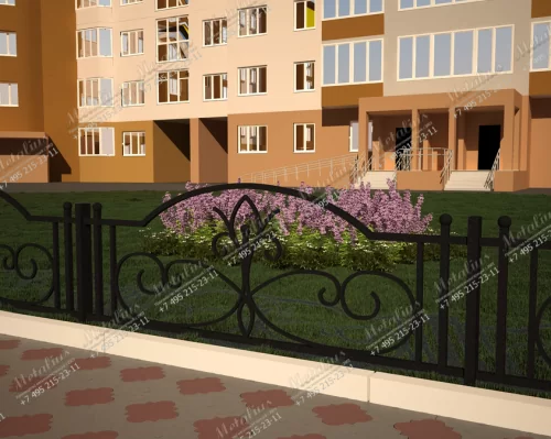 Кованое ограждение O5762 в Москве и Московской области