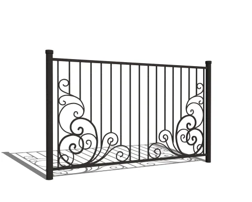 Кованый забор Z5729 в Москве и Московской области