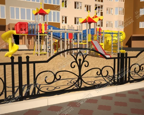 Кованое ограждение O5762 в Москве и Московской области