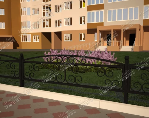 Кованое ограждение O5773 в Москве и Московской области