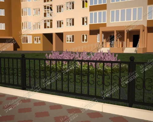 Кованое ограждение O5768 в Москве и Московской области