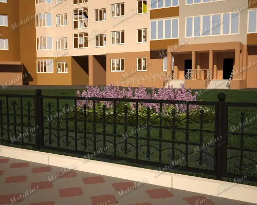 Кованое ограждение O5766 в Москве и Московской области