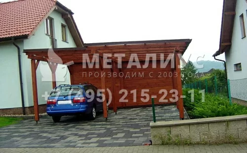 Навес из дерева ND11 в Москве и Московской области
