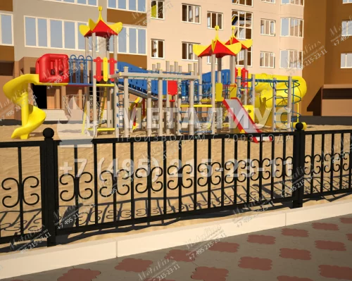 Кованое ограждение O5768 в Москве и Московской области