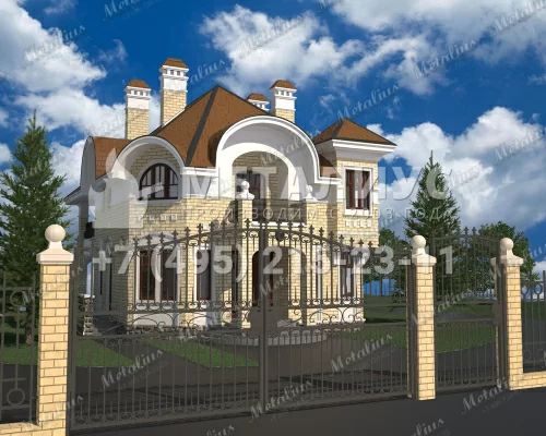 Кованые ворота V6 в Москве и Московской области
