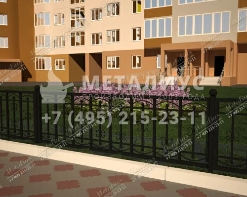 Кованое ограждение O5767 в Москве и Московской области