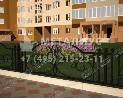 Кованое ограждение O5762 в Москве и Московской области