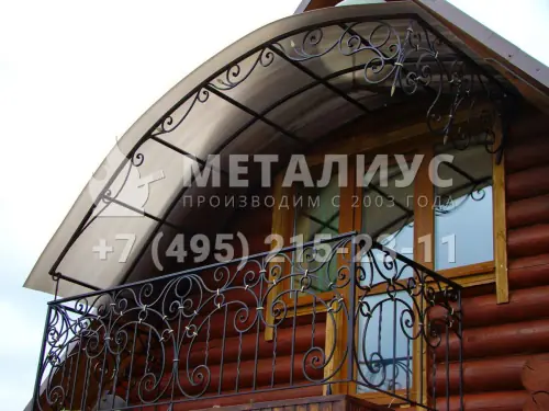 Козырёк над балконом K13 в Москве и Московской области