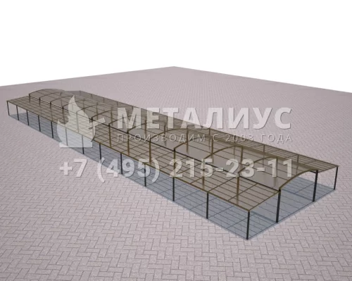 Навес из металла N5678 в Москве и Московской области