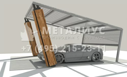 Навес из металла SN 6 в Москве и Московской области