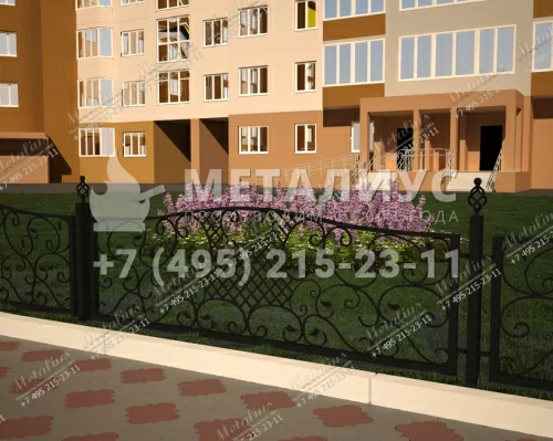 Кованое ограждение O5760 в Москве и Московской области