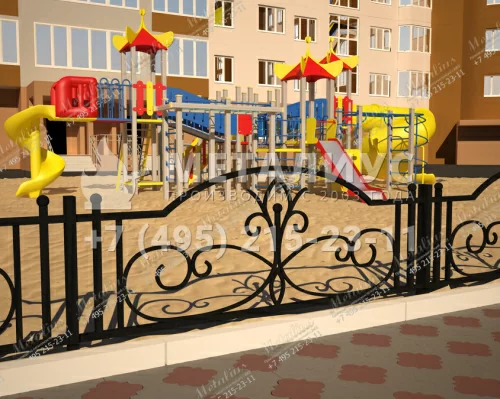 Кованое ограждение O5762 в Москве и Московской области