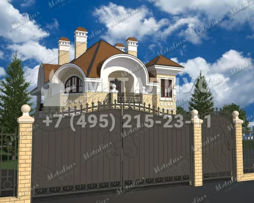 Кованые ворота V3 в Москве и Московской области