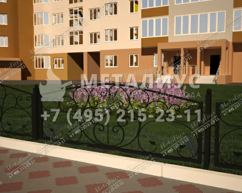 Кованое ограждение O5759 в Москве и Московской области