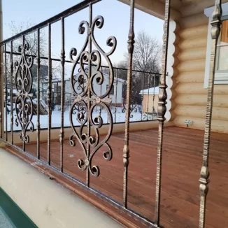 Работа 0712 Клинский район, дер. Белозёрки, ковка в классическом стиле с современными мотивами