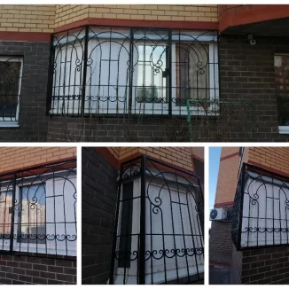 Работа 712 Кованные решетки на окна и лоджию в ЖК Лучи