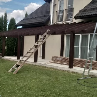 Работа 0724 Навес из Клееного бруса, Новорижское ш