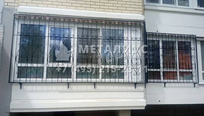 Работа 695 Оригинальные решетки на лоджию и окно в д. Михалково