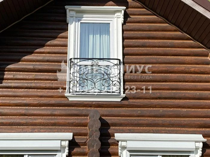 Работа 07221. Французский балкон, перила в стиле модерн