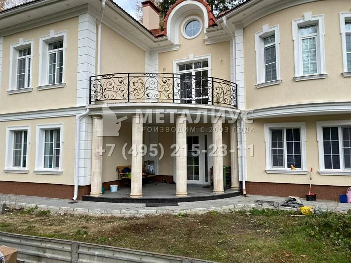 Работа 0722. Кованные ограждения особняка, Клинский район