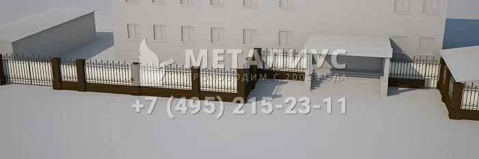 Забор вокруг административного здания
