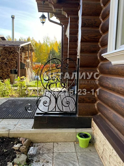 Работа 07221. Французский балкон, перила в стиле модерн