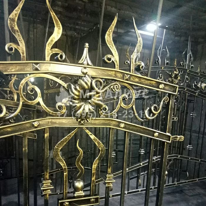 Работа 1827. Кованые решетки в стиле Ампир, Арт-деко, Новорижское ш.