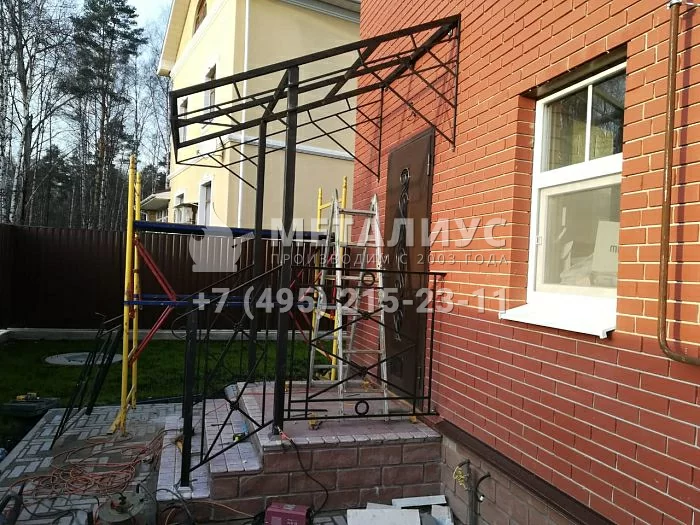 Работа 348. Навес и козырьки с монолитным поликарбонатом, Химки