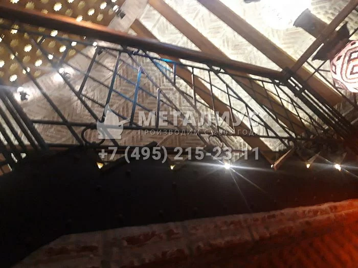 Работа №2289. Перила в стиле лофт, Чайхона