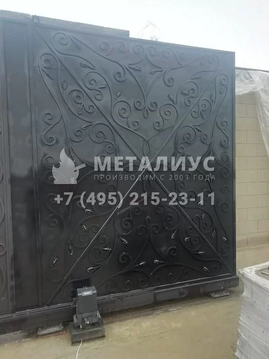 Работа 7580. Откатные ворота с ковкой, Бронницы