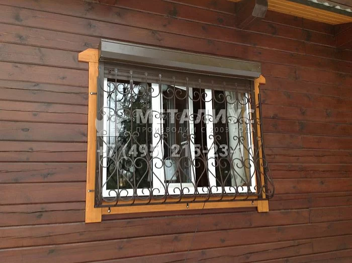 Работа 2235. Дутые решетки на брусовом доме, Новорижское ш.
