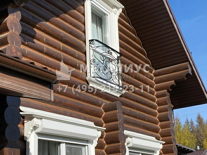 Работа 07221. Французский балкон, перила в стиле модерн