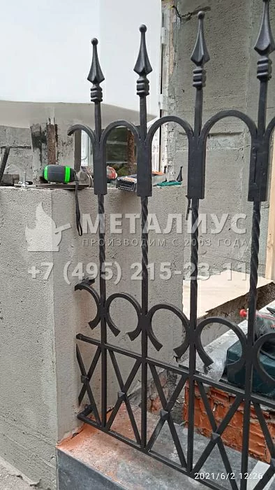 Работа 700 Именной кованный забор  в д. Шульгино