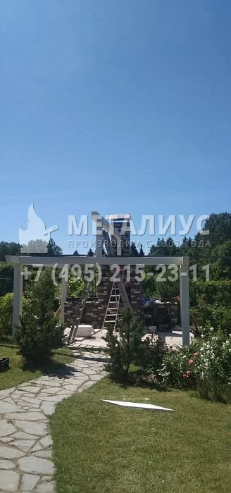 Работа 0723 Навес из Клееного бруса, Киевское шоссе