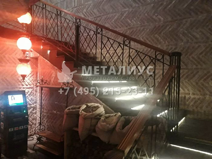 Работа №2289. Перила в стиле лофт, Чайхона