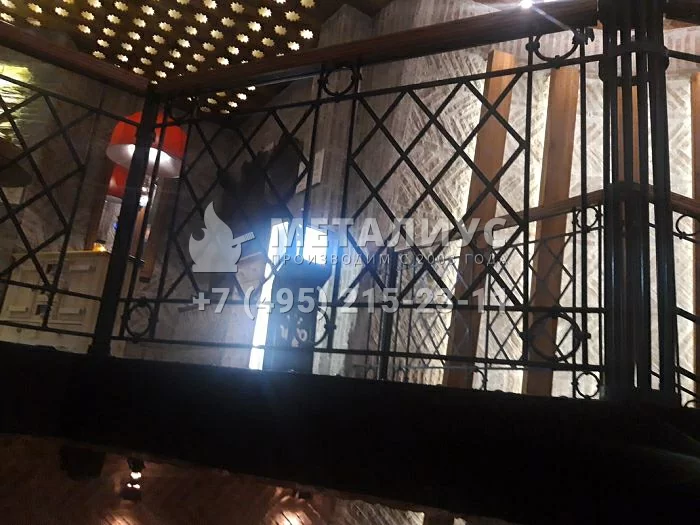 Работа №2289. Перила в стиле лофт, Чайхона