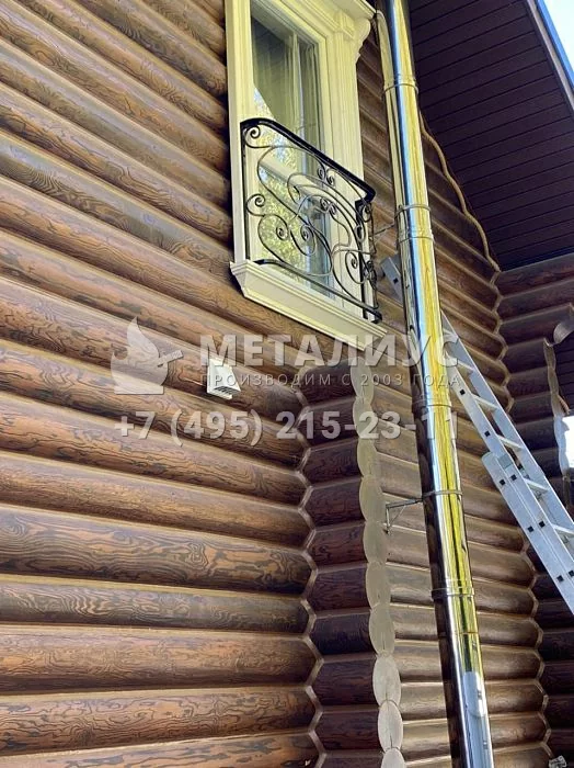 Работа 07221. Французский балкон, перила в стиле модерн