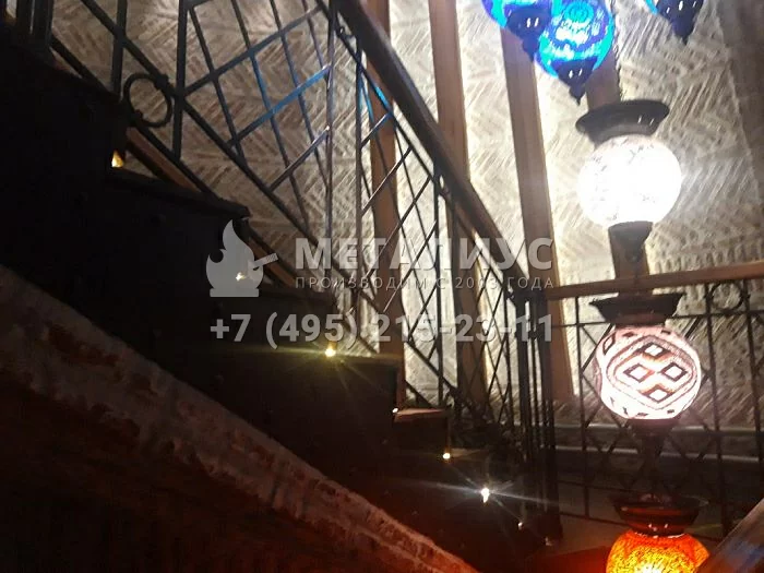 Работа №2289. Перила в стиле лофт, Чайхона