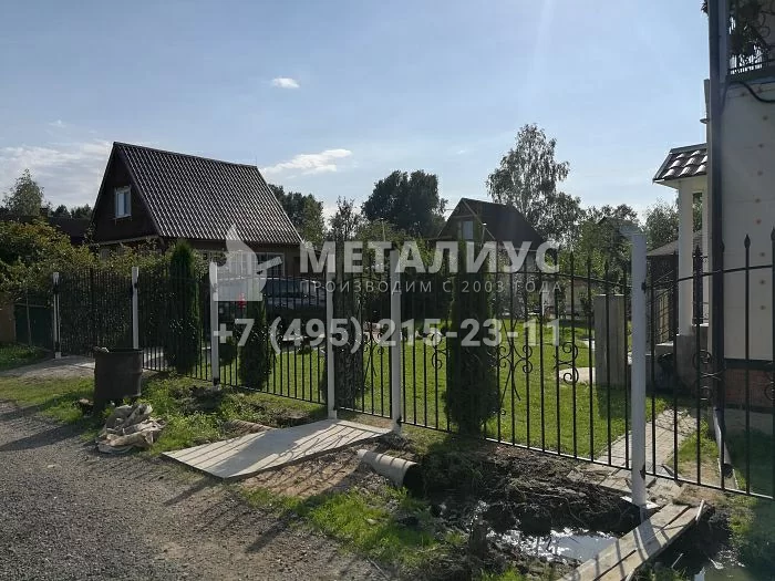 Работа 716 Кованый забор с калиткой в д. Власиха