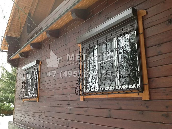 Работа 2235. Дутые решетки на брусовом доме, Новорижское ш.