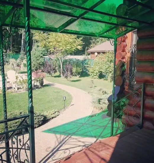 Работа 169. Кованый навес-пристройка над верандой