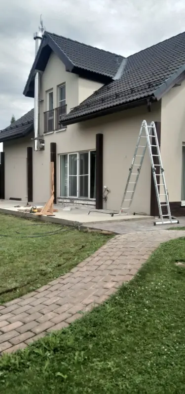 Работа 0724 Навес из Клееного бруса, Новорижское ш