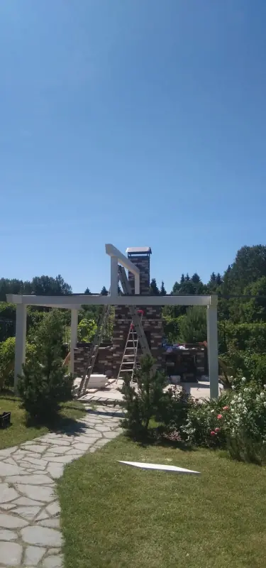 Работа 0723 Навес из Клееного бруса, Киевское шоссе