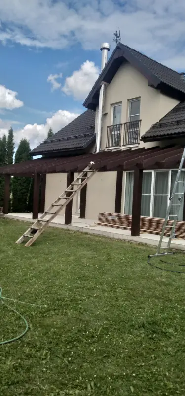Работа 0724 Навес из Клееного бруса, Новорижское ш