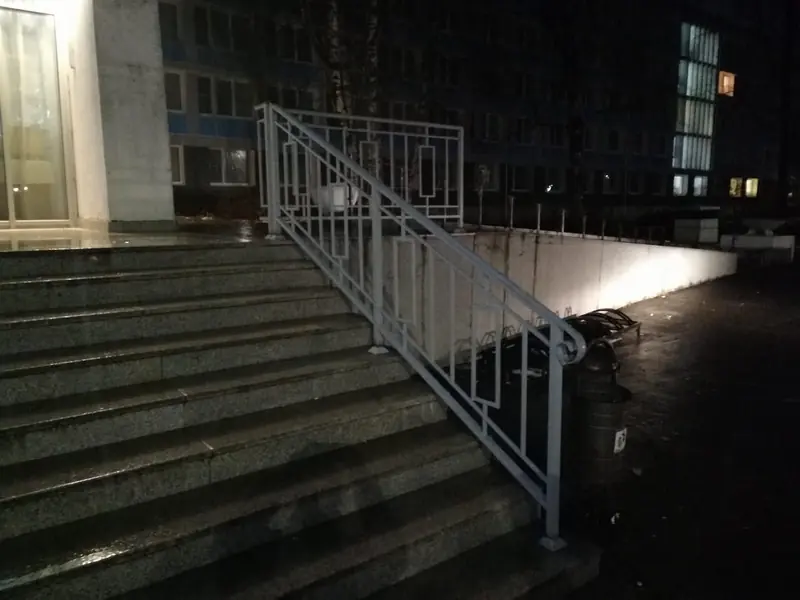 Работа №2409. Дубна, перила у ресторана
