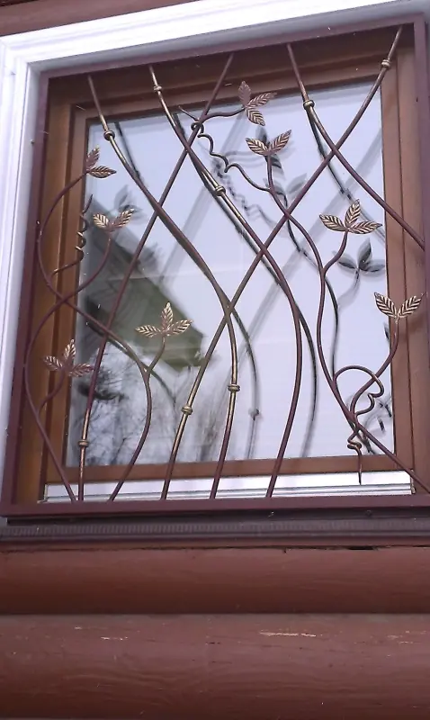 Работа 1845. Стилизованные под бамбук решетки на окна