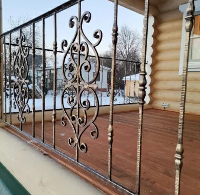 Работа 0712 Клинский район, дер. Белозёрки, ковка в классическом стиле с современными мотивами