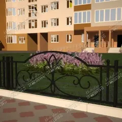 Кованое ограждение O5762 в Москве и Московской области